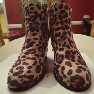 Leopard Print Ankle Boots